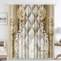 ستائر زهور وبجع معدنية ، ستائر جيب عامود ، مناسبة...