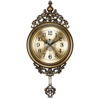 ساعة حائط دائرية عتيقة ، بندول ديكور حديث ، كوارتز...