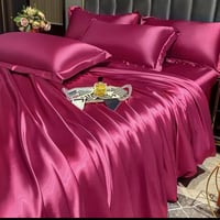 طقم مفارش أسِرة حريرية نوردية بغطاء لحاف ، ملاءة س...