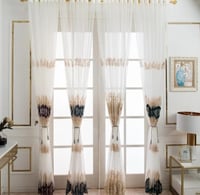 ستارة شاش مطرزة على الطراز الأوروبي ، شاشة نافذة ،...