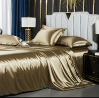 طقم مفارش أسِرة حريرية نوردية بغطاء لحاف ، ملاءة س...