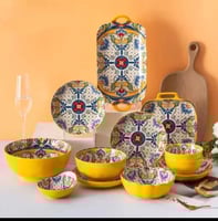 البوهيمي نمط أدوات مائدة سيراميك مزيج مجموعة عالية...