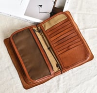 طبيعي الأصلي اليدوية الرجال المحفظة ريترو تريند فا...