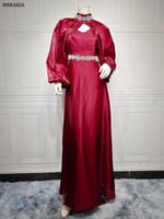 ستان فستان مسلم للنساء اتنين قطعه مجموعه الماس الج...