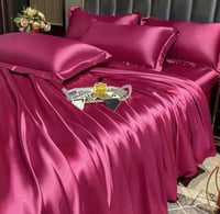 طقم مفارش أسِرة حريرية نوردية بغطاء لحاف ، ملاءة س...