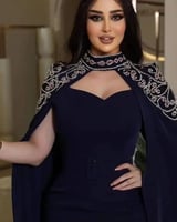 فساتين حفلات سهرة رسمية بياقة على شكل حرف a ورقبة...