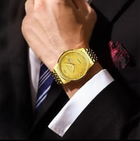 ساعة رجالي فاخرة ذهبية من CADVAN من الفولاذ المقاو...