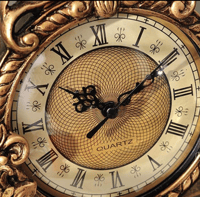 النمط الأوروبي ريترو ساعة مكتب والجدول التناظريه