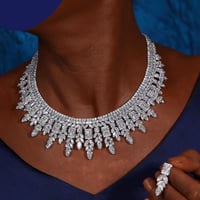 الفاخرة السيدات أقراط زركون قلادة للنساء مجموعة مج...