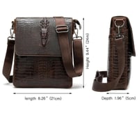 , حقيبة كروس من جلد البقر الطبيعي