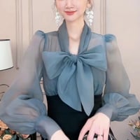 فستان نسائي أنيق مرقع بفيونكة ، فستان منظر للسيدات...