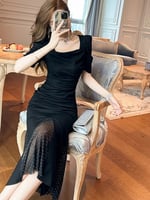 فستان نسائي موديل 2023 بتصميم فرنسي عتيق وأكمام من...