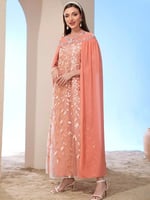 فستان حفلات العيد للنساء عباية إسلامية مع كيب جلاب...