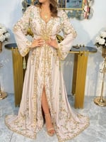 فستان قفطان لحفلات الزفاف الجزائريه صوب اكمام طويل...