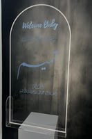 ستاند استقبال اكريليك شفاف مقاس 100x50