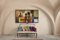 لوحه جدارية كانفس فن تجريدي