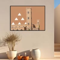 لوحه جدارية كانفس العمارة النجدية