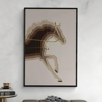 لوحة خيل فن تجريدي