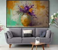 لوحة فنية، فازة ورد