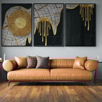 طقم من 3 لوحات جدارية مودرن فن تجريدي