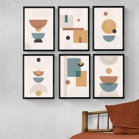 طقم من 6 لوحات جدارية مودرن اطفال