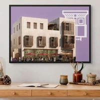 لوحه جدارية كانفس العمارة الحجازية الساحلية