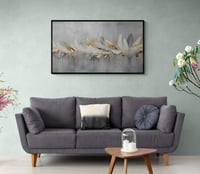 لوحة فنية "أجنحة الذهب والفضة"