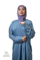 عباية حرير ياباني سماوي