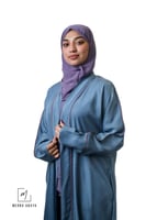 عباية حرير ياباني سماوي