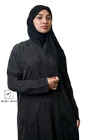 عباية حرير ياباني مشجر أسود