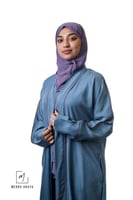 عباية حرير ياباني سماوي