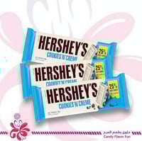 ألواح شوكولاتة هيرشي كوكيز آند كريم بوزن 3*40جم