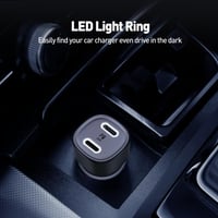 جودا شاحن سيارة USB‑C مزدوج PD 45 W – أسود