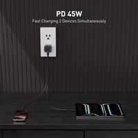 JODA FOLD شاحن جداري قابل للطي 45 واط مع منفذين US...