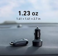 أنكر - شاحن سيارة 30 واط بمنفذ USB الى لايتنينج وم...