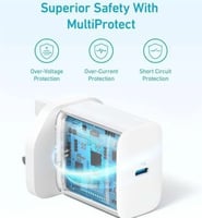 انكر - شاحن جداري بمنفذ تايب سي بقوة 20 واط مع كيب...