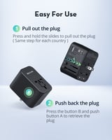 راف باور - فيش سفر بقوة 65 واط متعدد المداخل مع من...