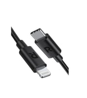 راف باور - كيبل تايب سي تو لايتننق 1 متر - أسود