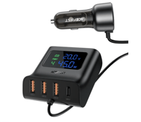 Acefast - شاحن سيارة بمنافذ متعددة 138 واط بطول 11...