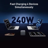 جودا شاحن مكتبي 240W مع 4 منافذ USB-C - أسود