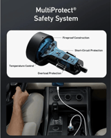 أنكر - شاحن سيارة 30 واط بمنفذ USB الى لايتنينج وم...