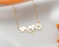 سلسال بالاسم فضة 925 - مطلي ذهب - سلسال وردة الحب...