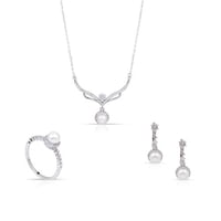 طقم النواعم فضة و لولو