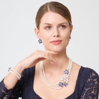 طقم زهرة النيميسيا الزرقاء - طقم لولو زراعي طبيعي...