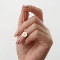 قلادة فضة 925 قلادة ياسمينة اللون الفضي