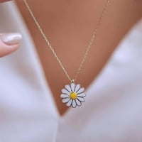 قلادة فضة 925 قلادة ياسمينة اللون الفضي