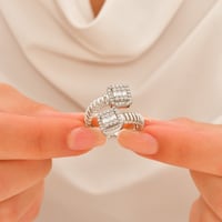 خاتم رؤية فضة نسائي