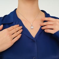 قلادة نسائية فضة عيار 925 - قلادة انتِ المعنى