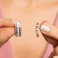 حلق اذن ناعم - فضة عيار 925 - حلق سكون