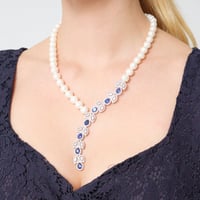 طقم السعد - طقم لولو طبيعي زراعي - فضة عيار 925